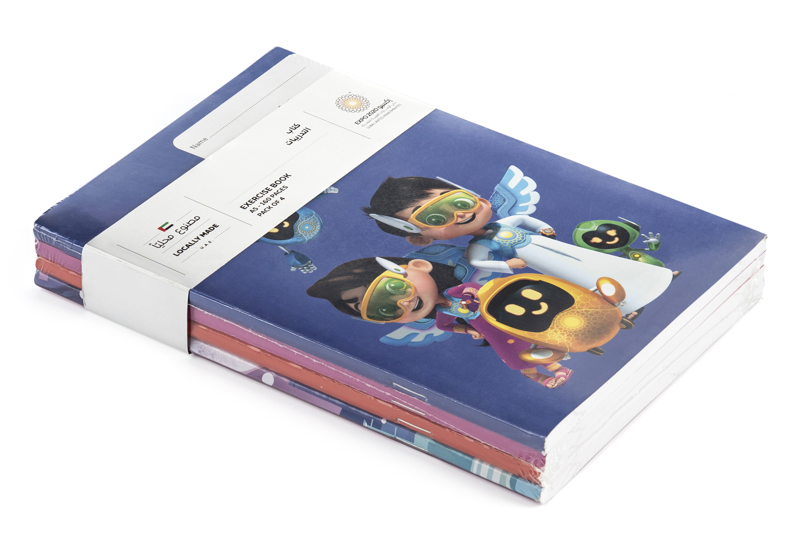 Expo 2020 Dubai Mascots On a Mission A5 Exercise Books Pack of 4 - 160 Pages