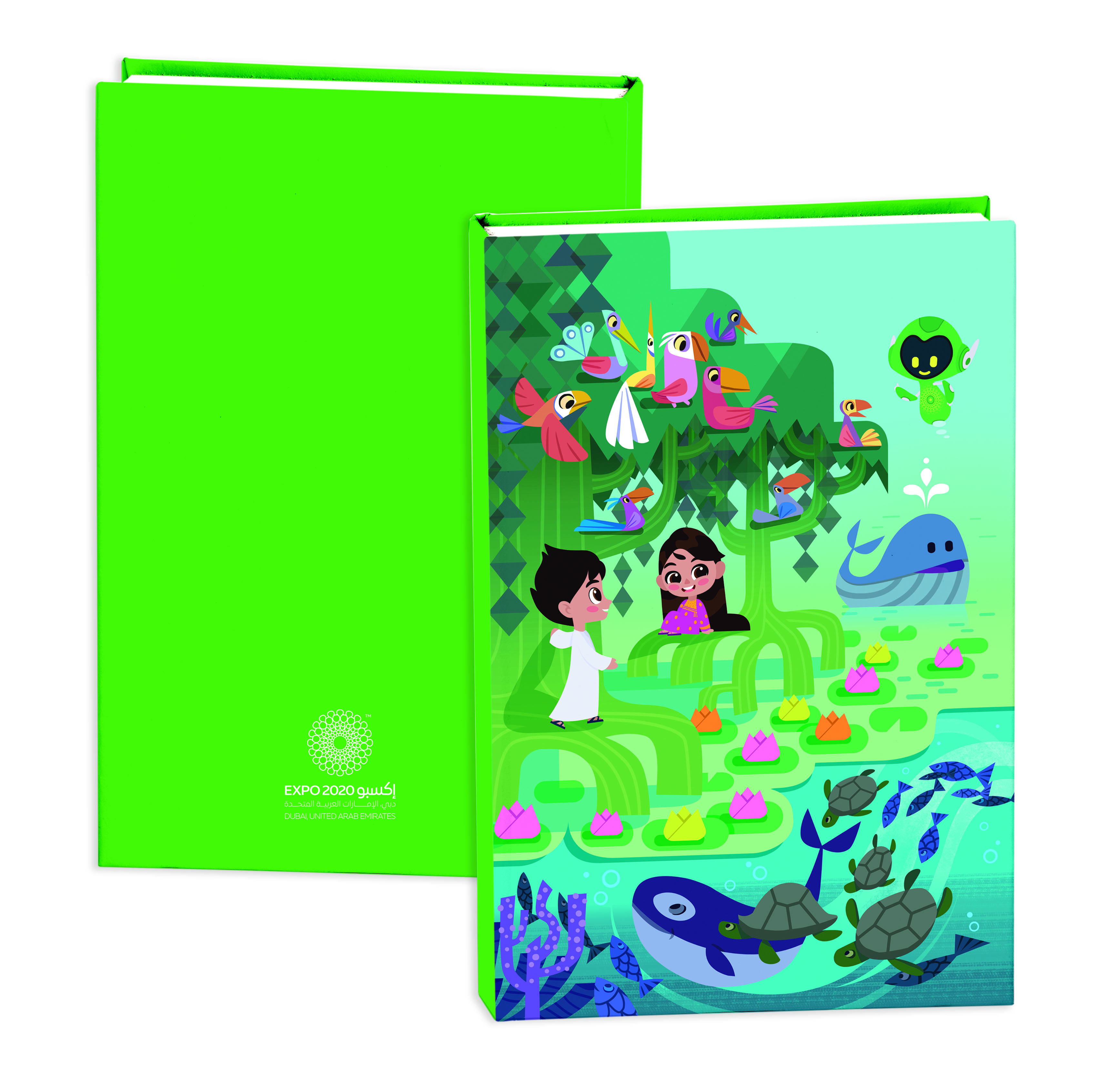 Expo 2020 Dubai Mascots Family B5 Hardcase Exercise Books Pack of 2 - 192 Pages