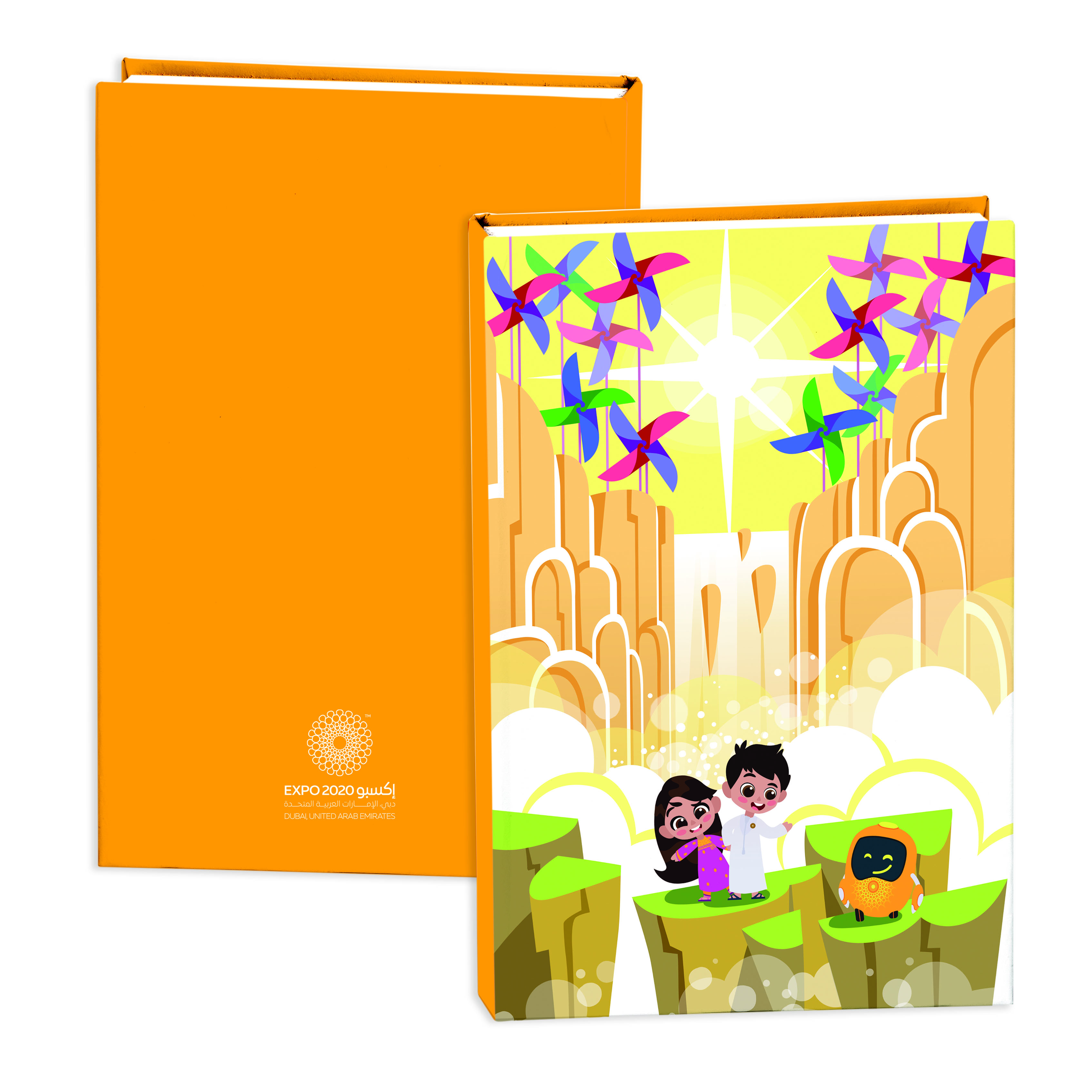 Expo 2020 Dubai Mascots  A4 Hardcase Exercise Books Pack of 2 - 192 Pages