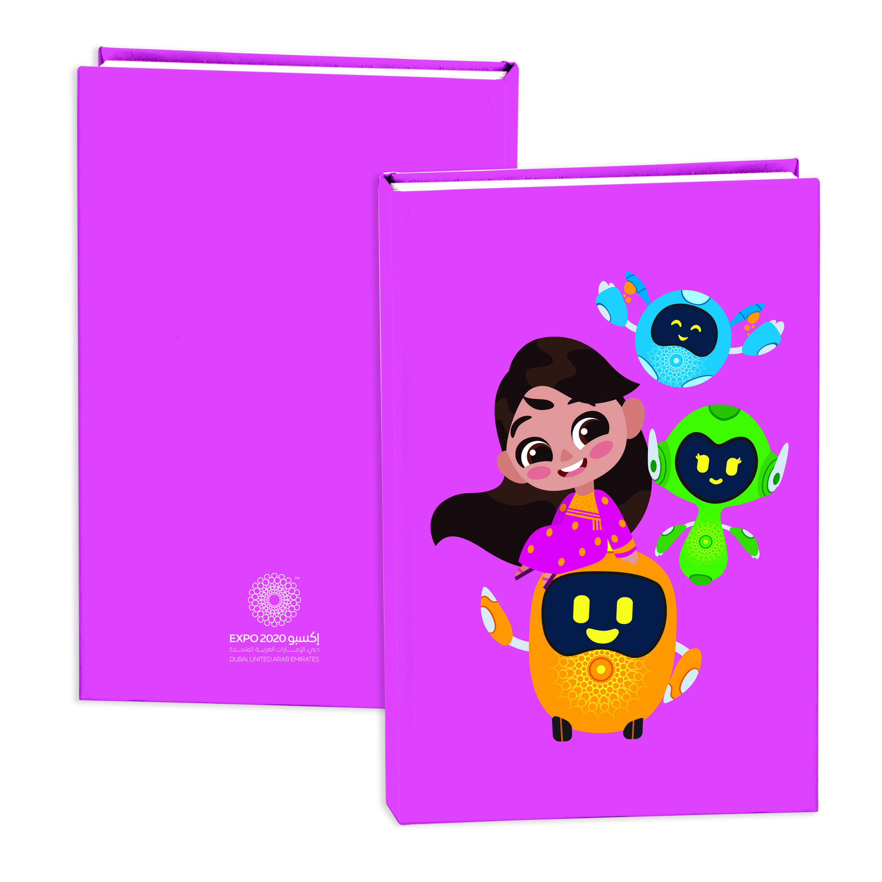 Expo 2020 Dubai Mascots A5 Hardcase Exercise Books Pack of 2 - 192 Pages - Latifa